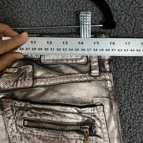 Robin's Jeans Motard Racer Metallic Zipper Moto Jeans - Men's Size 29*31 - Gold - Picture 6 of 12